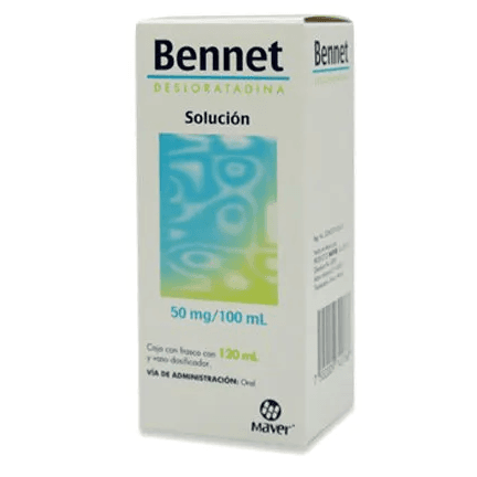 Bennet Desloratadina Solucion 50 mg/100 mL Frasco con 120 mL