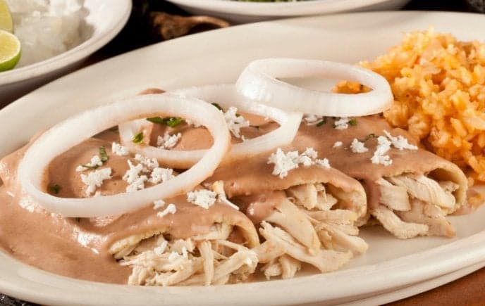 Enfrijoladas con Pollo