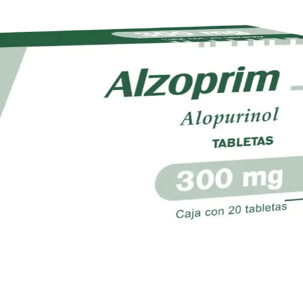 Alzoprim Alopurinol 300 mg caja con 20 Tabletas