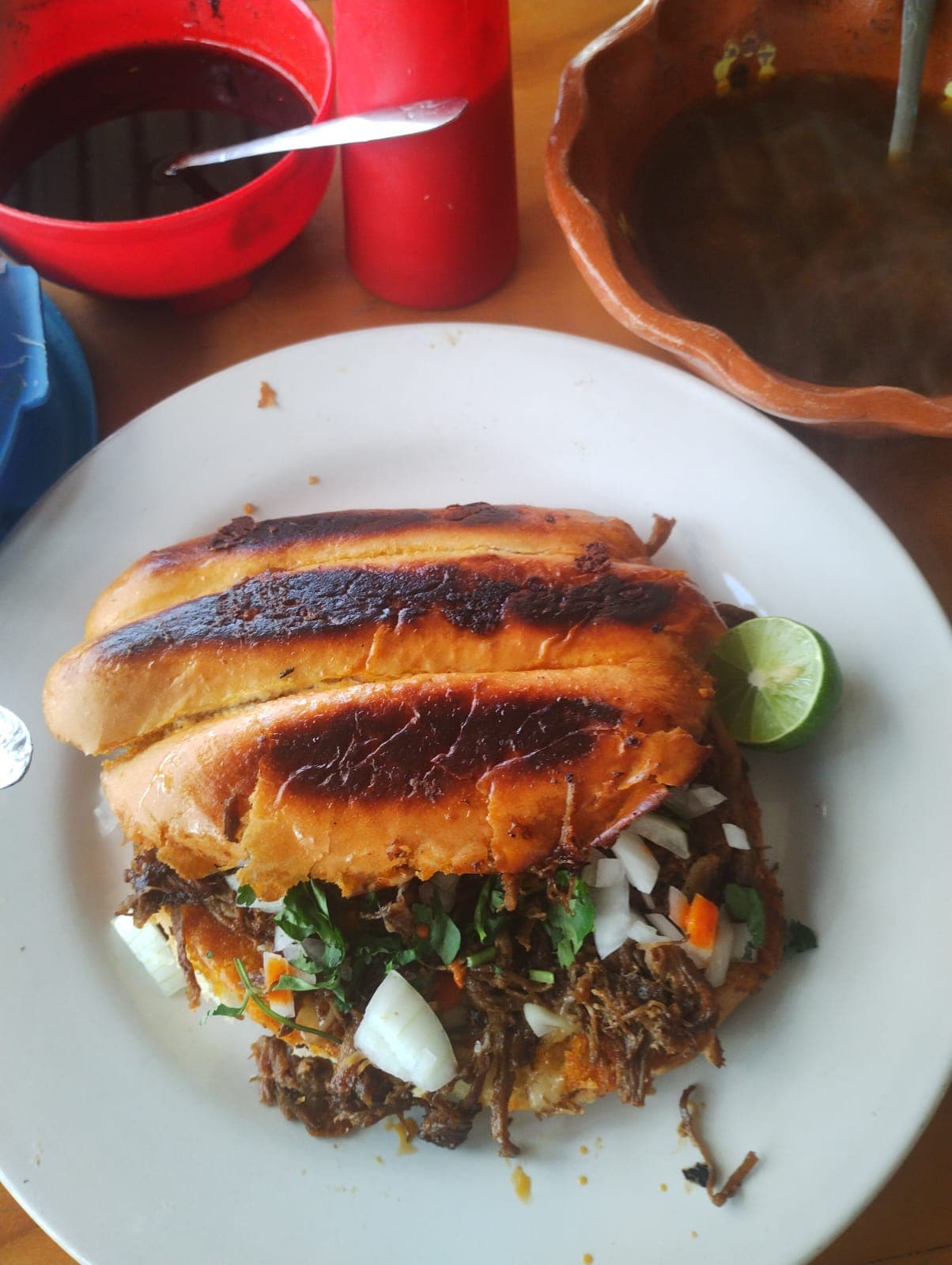 Torta de Birria de Borrego
