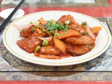 38 - Carne de Res Frito en Salsa Agridulce