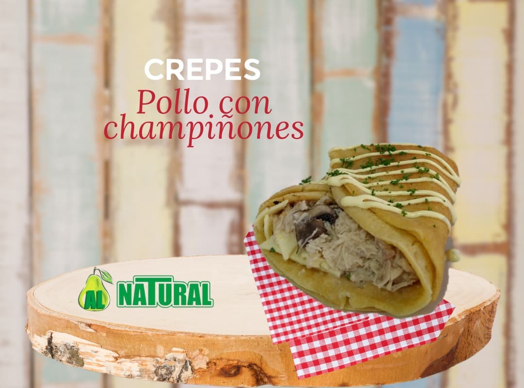 Crepes Pollo con Champiñones