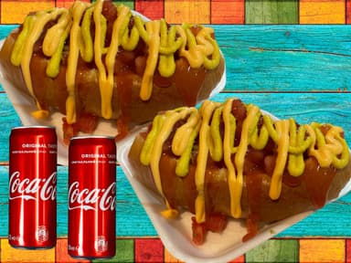 2 Hot Dogs Tradicionales + 2 Refrescos
