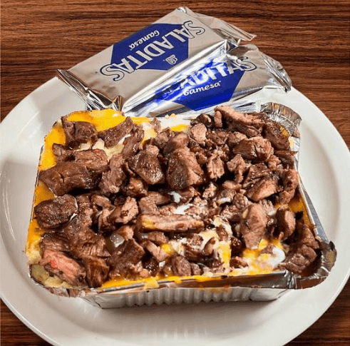Papa Asada con Asada