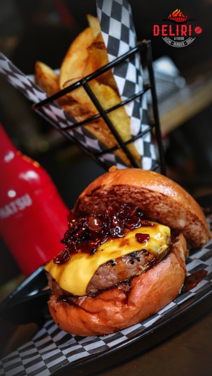 Bacon Honey Burger + Papas a Elección