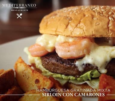 Hamburguesa Mixta de Camarones
