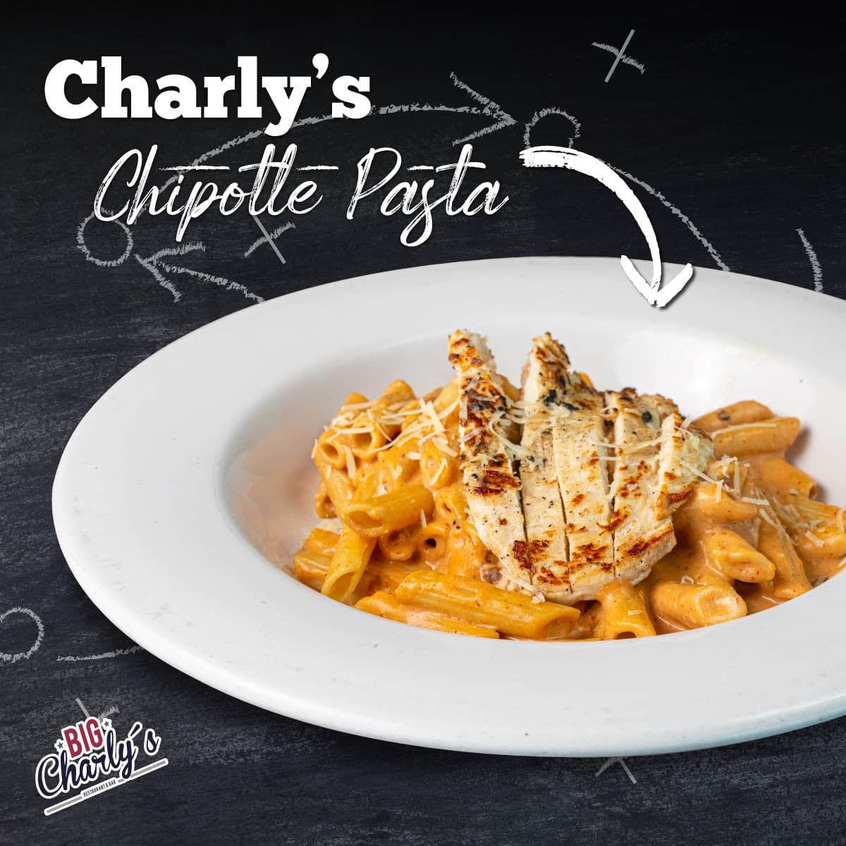 CHARLYS CHIPOTLE PASTA CON POLLO