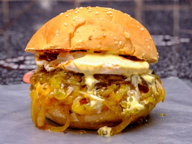 Hamburguesa Western, Fríes y Ice Tea