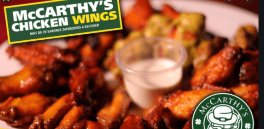 Mccarthy`s chicken wings 12 piezas