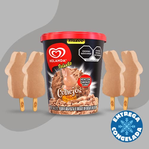 Helado Conejos Turín y 4 Paletas Conejos Turín