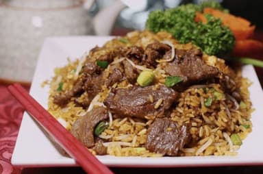 Arroz Frito con Carne Medio