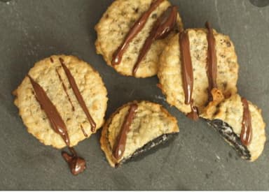 Mix de postre galletas y banano