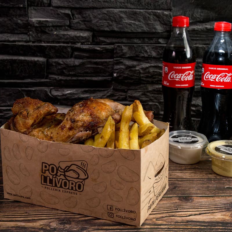 Combo 1/2 Pollo a la Brasa mas 2 Gaseosas