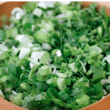 Cebolla y cilantro