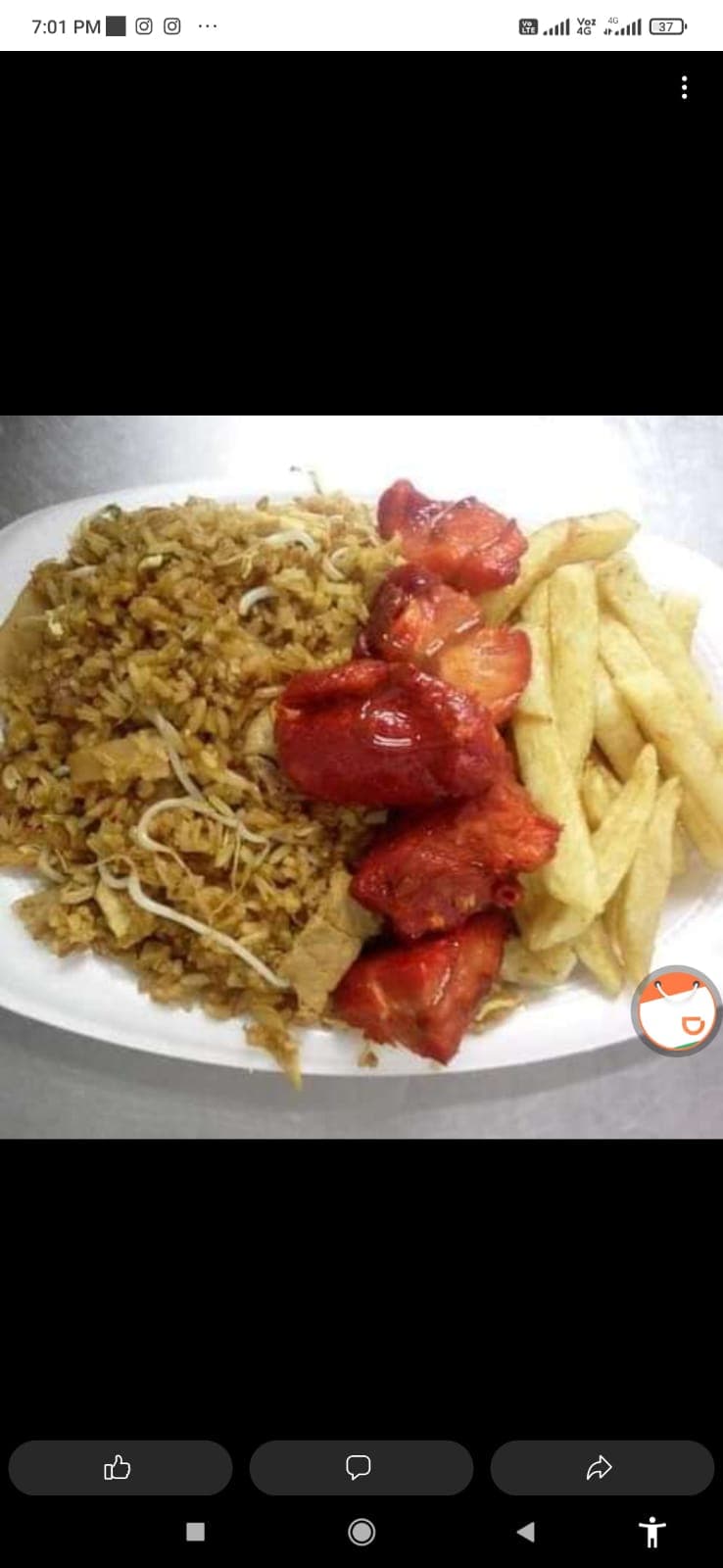 Combo Arroz Costillitas BBQ & Papitas