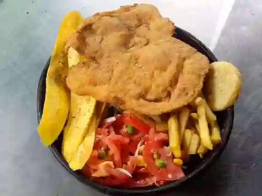 Combo InfantilChuletaPer+PapasalaFrancesa+Limonada