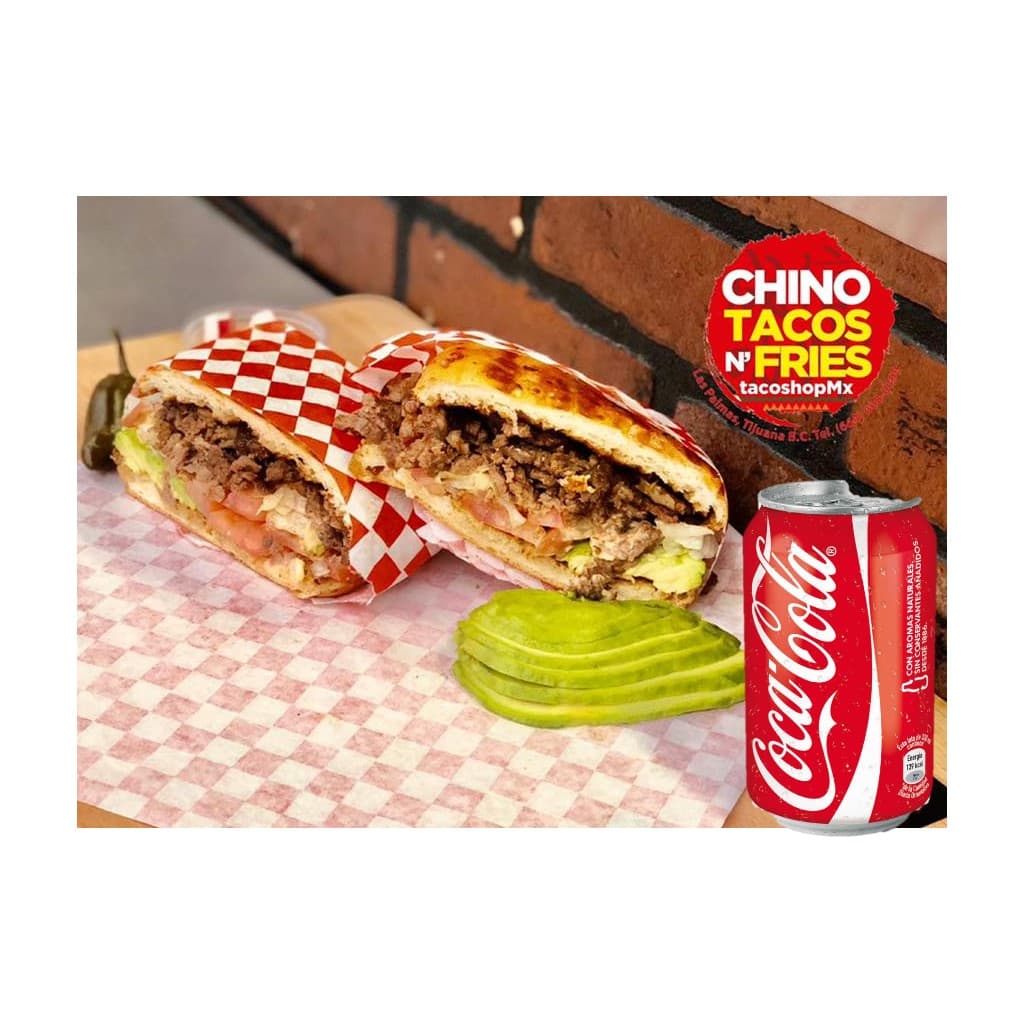 COMBO Torta de Carne Adobada ➕Orden de Papas 😋
