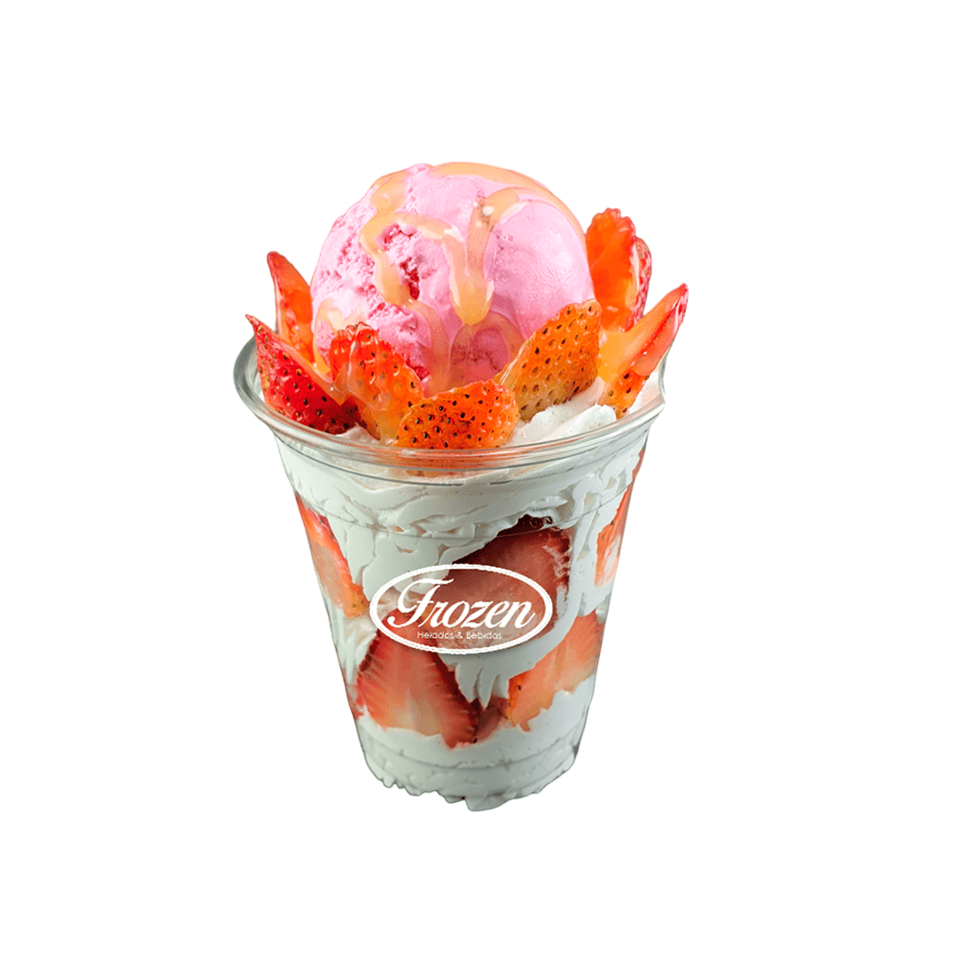 Fresas con Crema y Helado