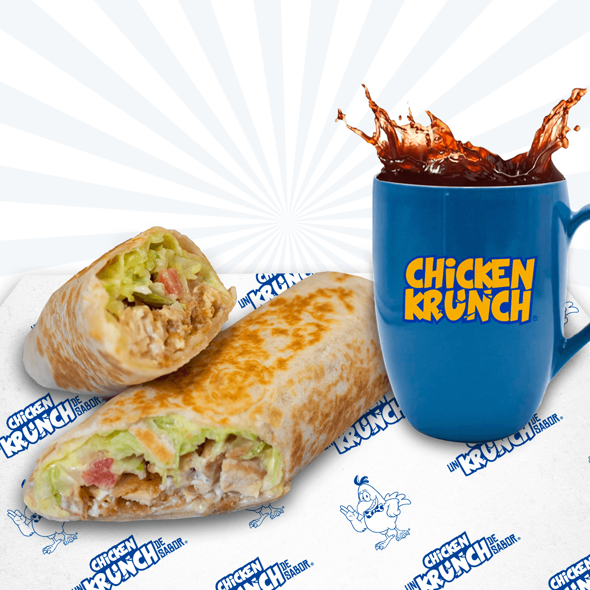 Pak Burrito de Pollo y 1 Café