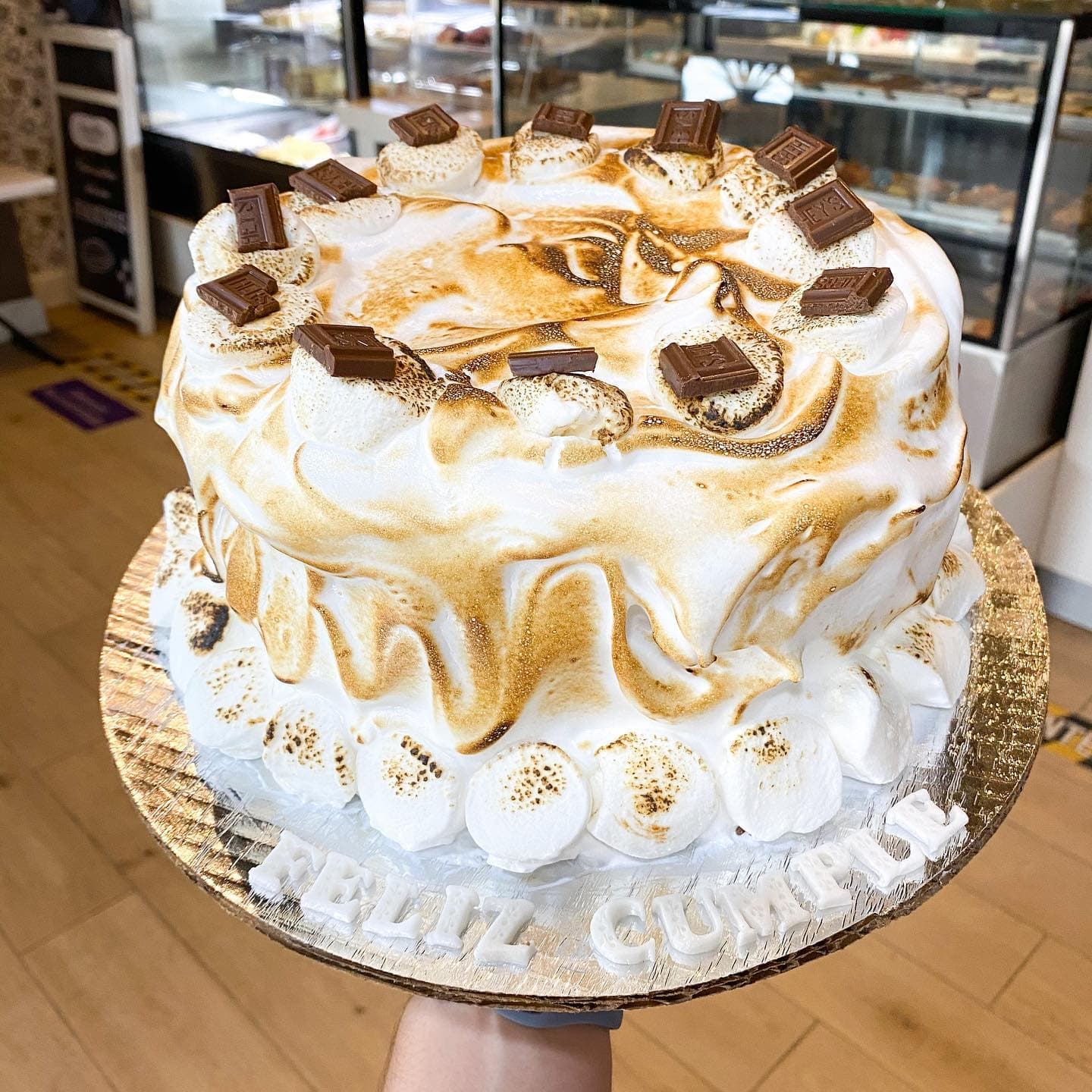 Porción de Queque S'mores Cake