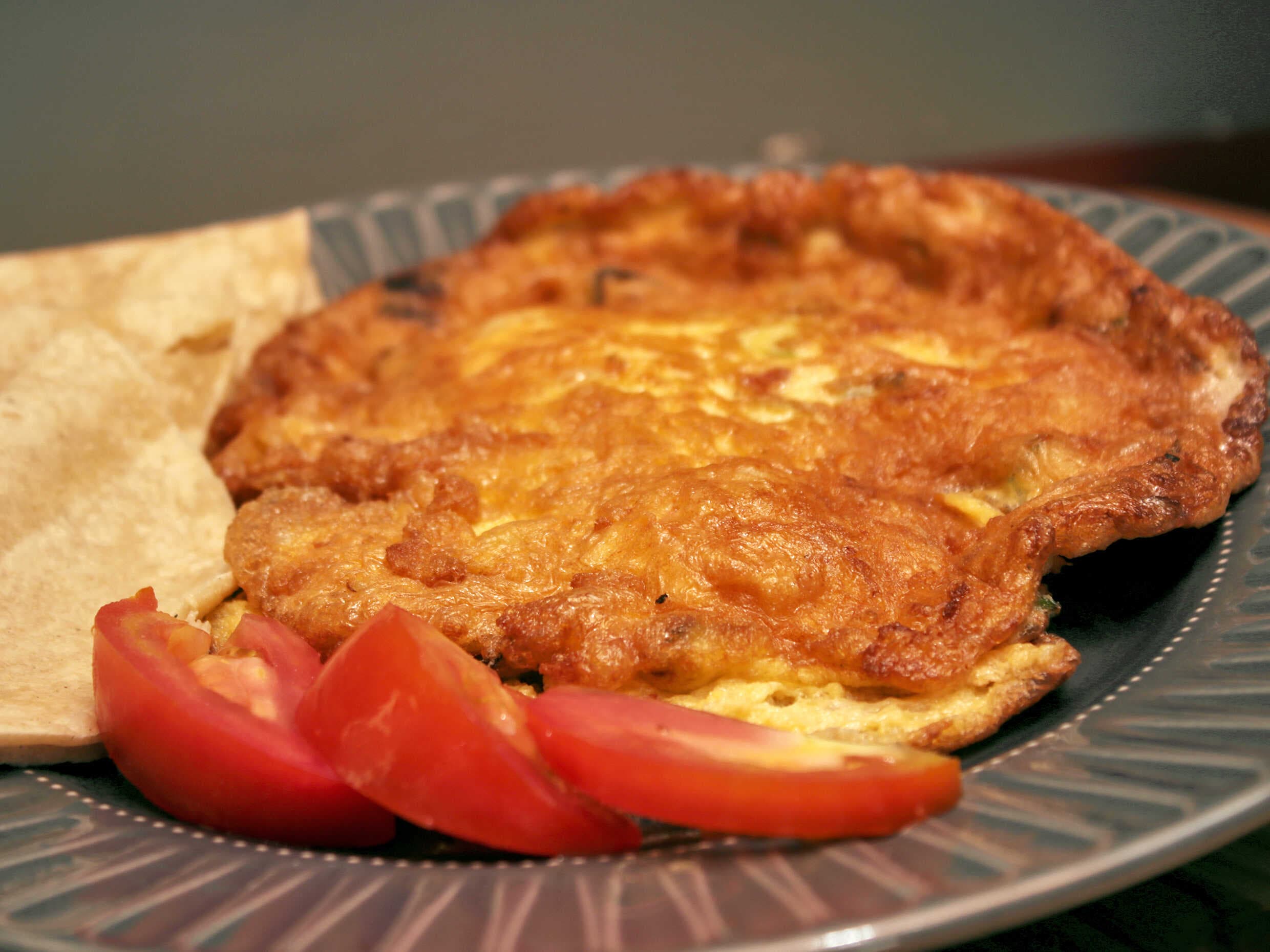 Torta de Huevo con Camarones