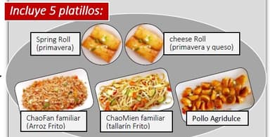 #7 Combo P3 con pollo agridulce