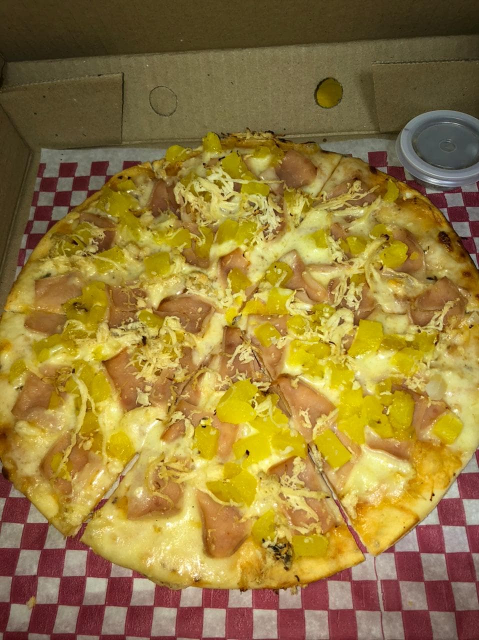 Pizza Personal Combinada Hawaiana Pollo 24 cms