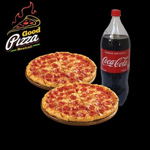 Combo 2 Pizzas Medianas + Coca Cola 2 Litros