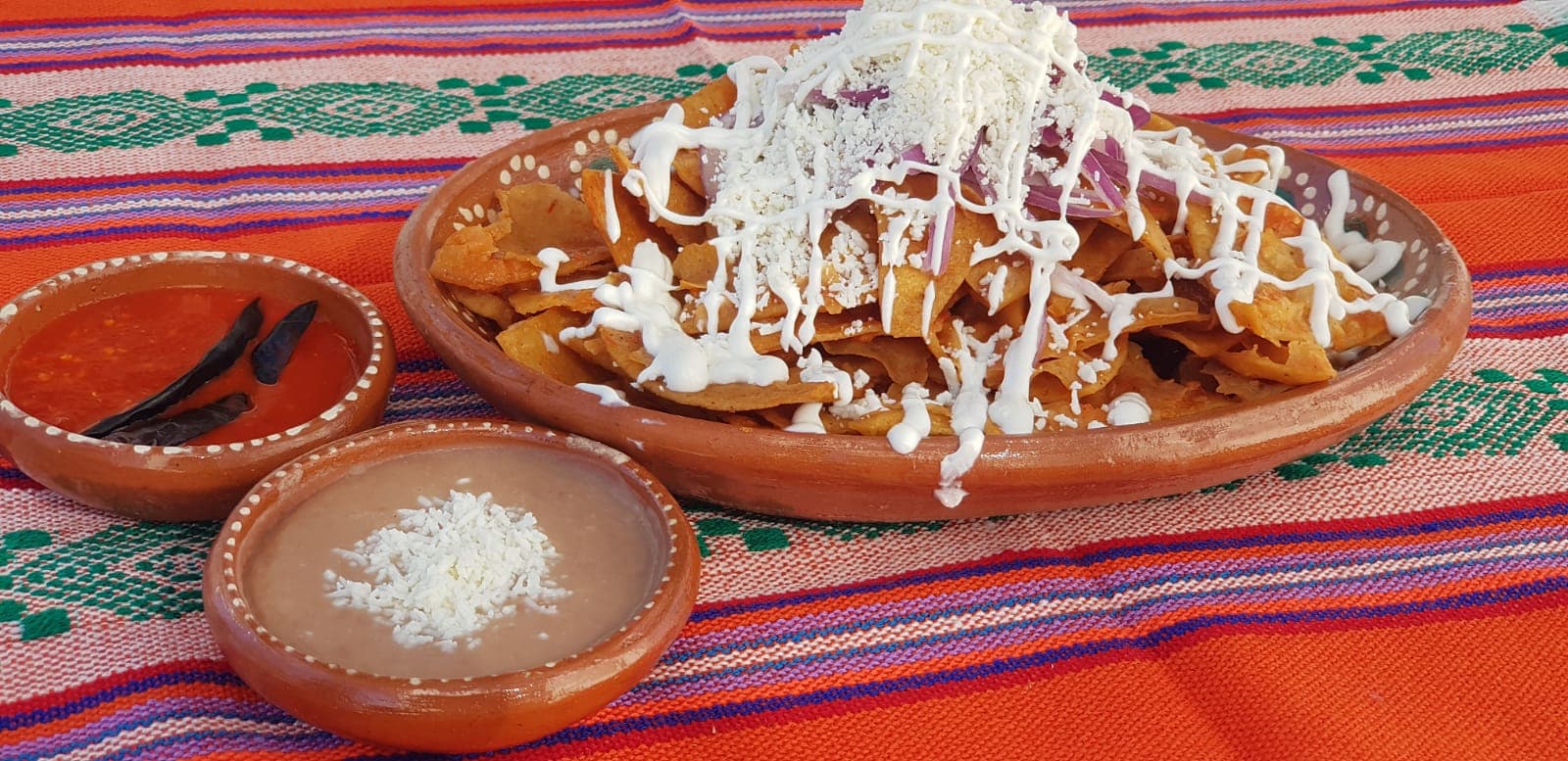 Chilaquiles Rojos chicos Sencillos