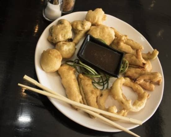 Tempura Camarón con Verduras
