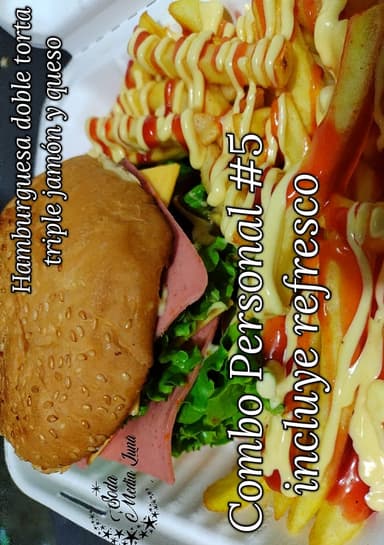 Combo Personal Hamburguesa Sencilla Res