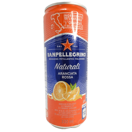 Bebida San Pellegrino Aranciata Rossa Lata 330 ml