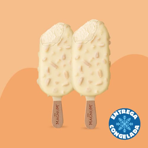 Magnum Almendras Chocolate Blanco (2 Pzas)