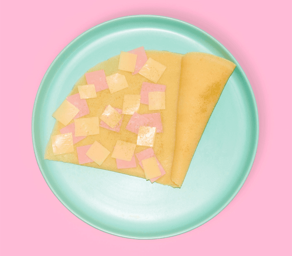 Crepe de Jamón y Queso +  Jugo de Piña
