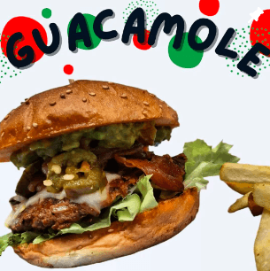 Guacamole Burger + Papas