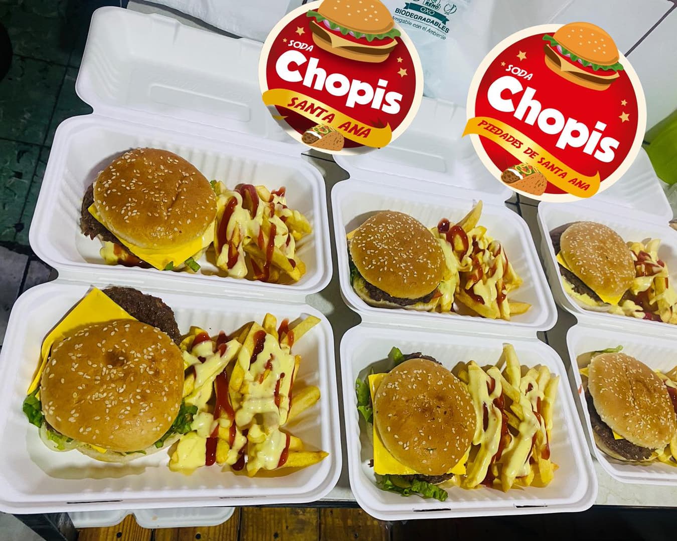 Hamburguesa de Queso con Papas