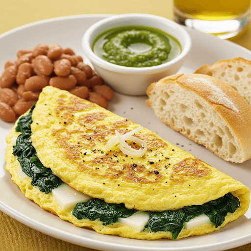 Omelette con Espinacas
