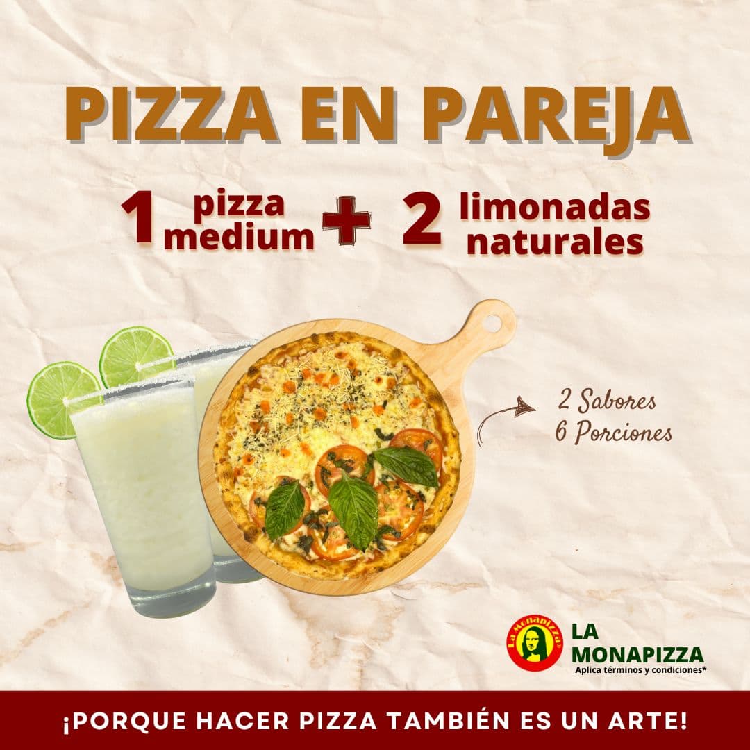 Promo Pizza Mediana + 2 Limonadas