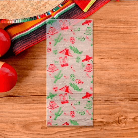Bolsas de Celofán con Temática Mexicana 10 Piezas