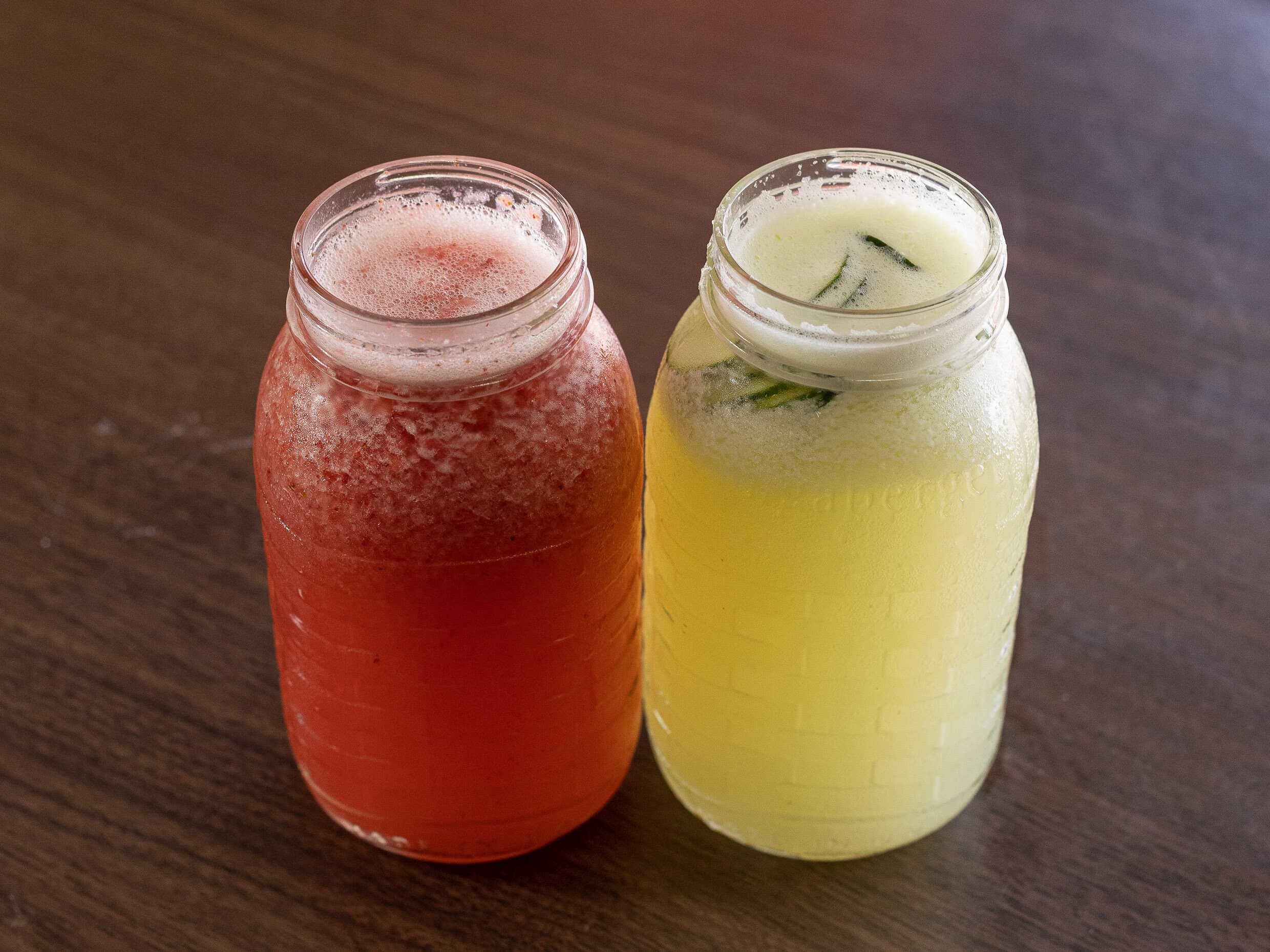 pepino, limon y hierbabuena