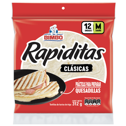 Tortillas Rapiditas Bimbo Harina Bolsa 300 g