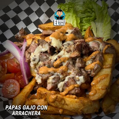 Papás Gajo con Arrachera