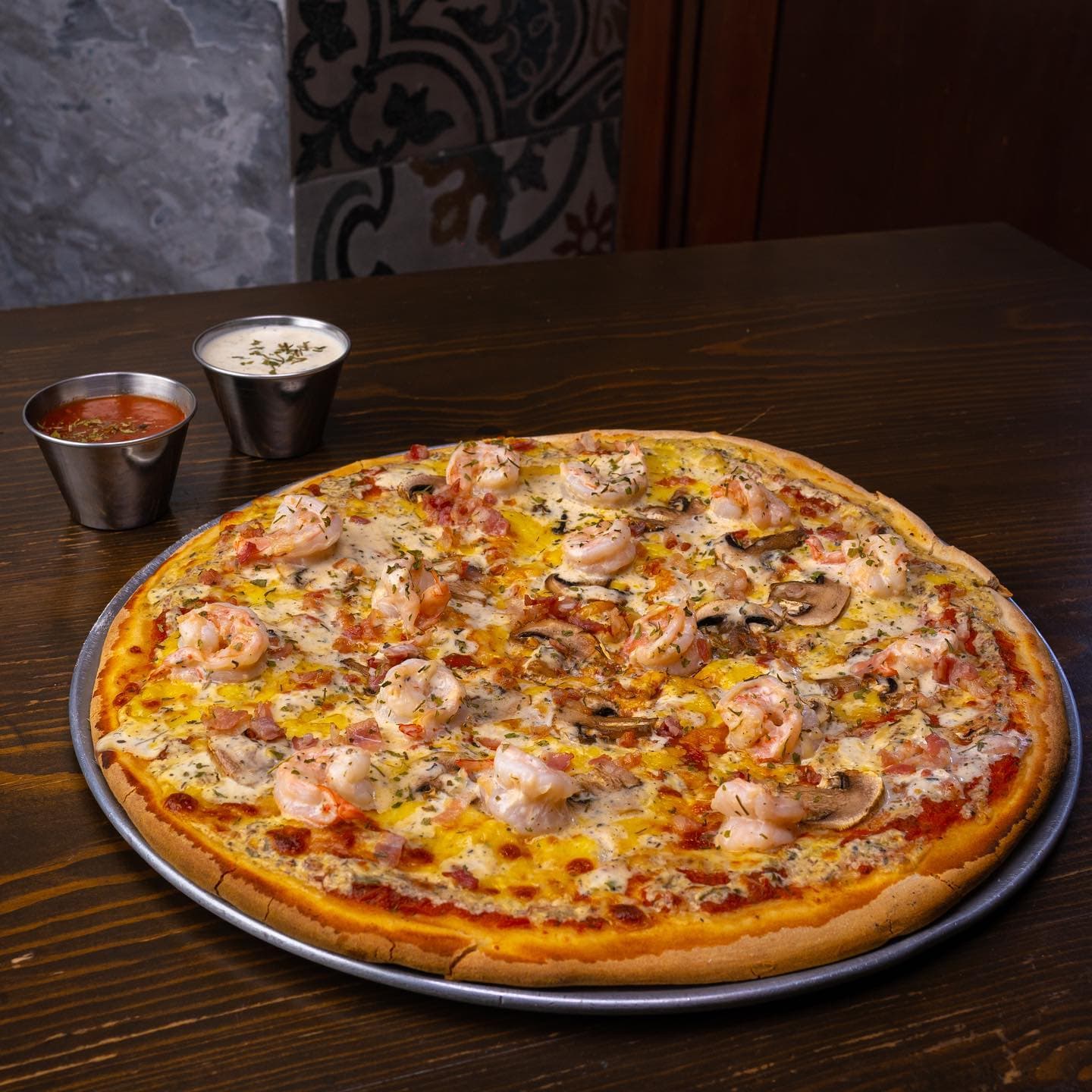 Pizza Bianca Camaron
