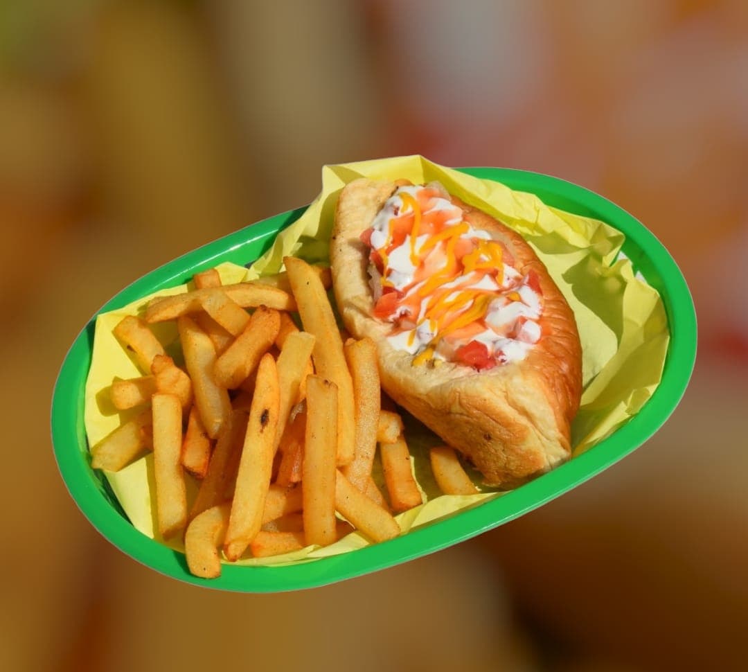 Hot Dog Sencillo Con Papas