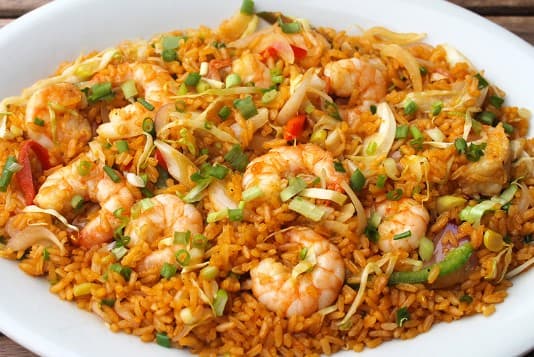 1/2arroz con Camarones