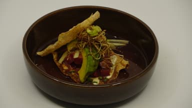 Tostada de Wontón Atún