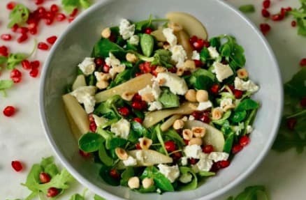 Ensalada con Pera Manzana y Queso de Cabra