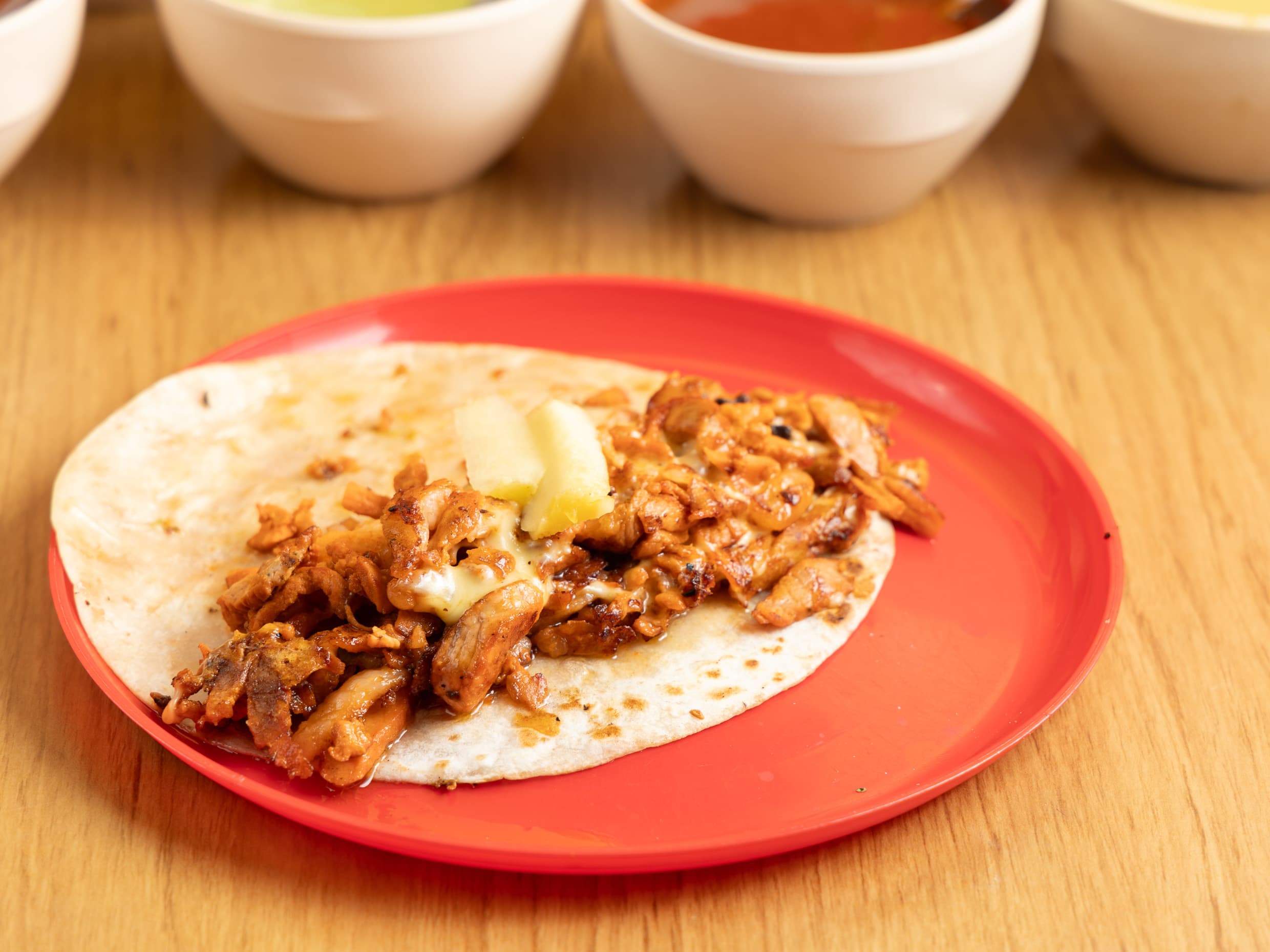 TACO DE PASTOR EN HARINA