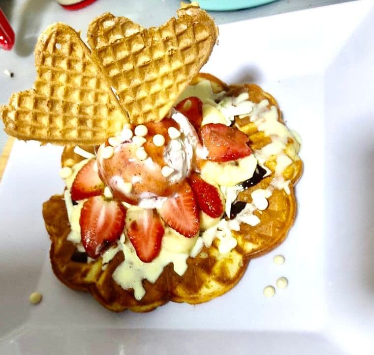 Waffle Fresa & Nutella