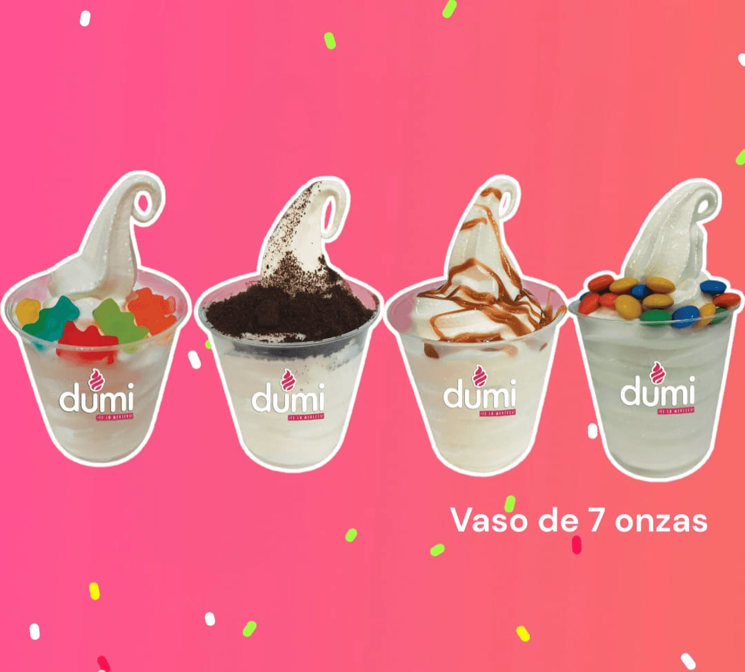 4 sundaes premium sabor vainilla